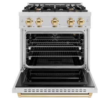 ZLINE 30" Classic Gas Range with Convection Oven & Gold Accents
