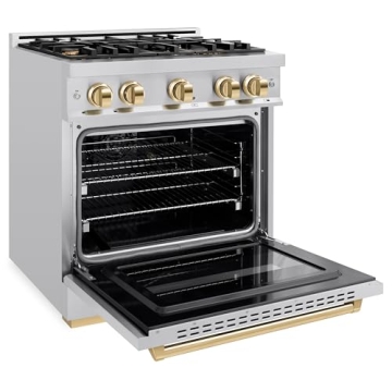 ZLINE 30" Classic Gas Range with Convection Oven & Gold Accents