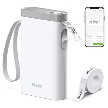 Nelko Label Maker Machine with Tape, P21 Bluetooth Label Printer, Wireless Mini Label Makers with Mu...