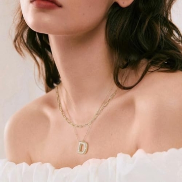 GIFT4U Trendy Initial Necklace - Adjustable Gold Jewelry