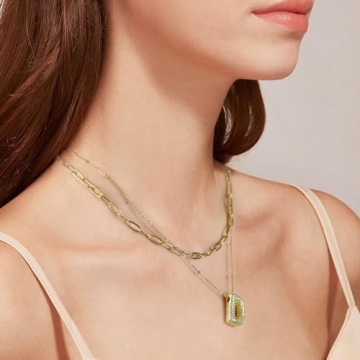 GIFT4U Trendy Initial Necklace - Adjustable Gold Jewelry