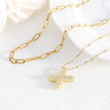 GIFT4U Trendy Initial Necklace - Adjustable Gold Jewelry