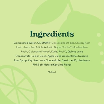 Olipop Lemon Lime Prebiotic Soda for Guilt-Free Refreshment