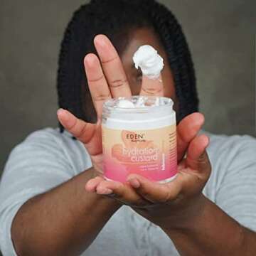 EDEN BodyWorks Hibiscus Honey Hydration Custard | 8 oz | Define Light & Bouncy Curls - Moisturize & Soften Hair