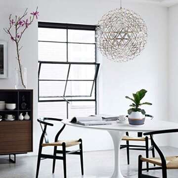 POTEY Ceramic Planter Flower Plant Pot - 5.1” with Drain Hole Saucer-Enough Space - Modern Decorative for Indoor Planters-White with Gold and Grey Detailing