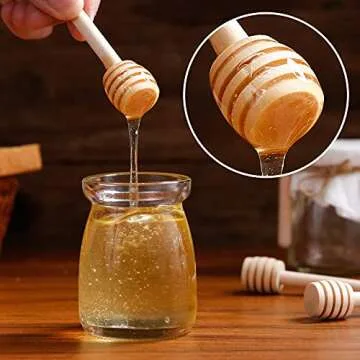 12 Pcs Mini Wooden Honey Dipper Sticks for Timeless Gift