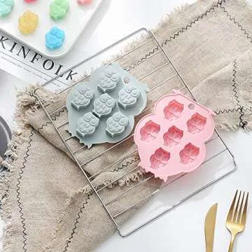 Owl Shape Silicone Molds for Candy, Chocolate & Ice Cubes