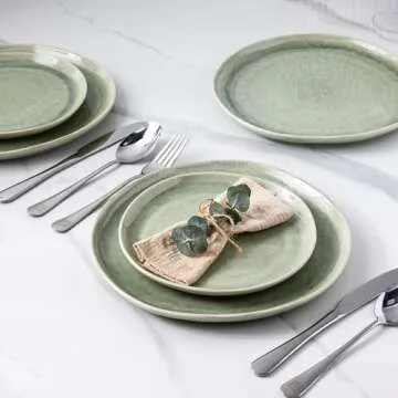 AmorArc 10.5 Inch Handmade Dinner Plates Set of 6
