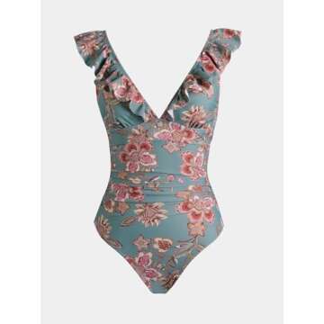 Stylish CUPSHE Women's Ruffled One Piece Swimsuit