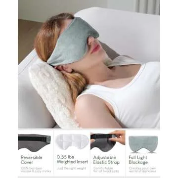 Sivio Weighted Eye Mask: Cooling & Cozy Sleep Mask for All