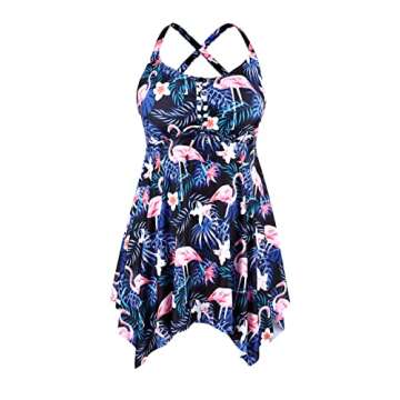 NIeyook Women Plus Size Tankini Swimsuit Two Piece Tummy Control Bathing Suits for Women with Boyshorts