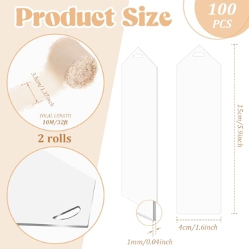 Yeaqee 100 Pcs Acrylic Bookmark Blanks for Creative Gifting