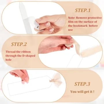 Yeaqee 100 Pcs Acrylic Bookmark Blanks for Creative Gifting