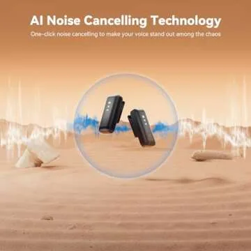 LEVN Microphone for iPhone, Wireless Lavalier Microphone (2 TX + 2 RX + Charging Case), Mini Mic with Noise Cancellation, 20H Battery, 200ft, Wireless Microphone for iPhone 15/14/13/12, Android, PC