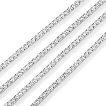 Elegant 15" Simulated Diamond Tennis Necklace for Women