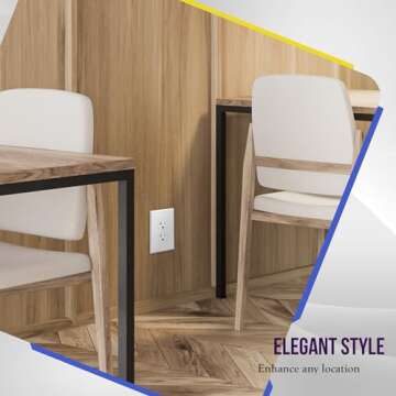 ENERLITES Duplex Receptacle Outlet Wall Plate, Jumbo Outlet Covers, Gloss Finish, Oversized 1-Gang 5.5" x 3.5", Polycarbonate Thermoplastic, 8821O-W, White