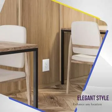 ENERLITES Duplex Receptacle Outlet Wall Plate, Jumbo Outlet Covers, Gloss Finish, Oversized 1-Gang 5.5" x 3.5", Polycarbonate Thermoplastic, 8821O-W, White