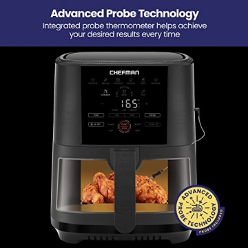 Chefman Digital 5-Quart Air Fryer with Temperature Probe