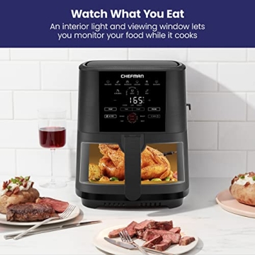 Chefman Digital 5-Quart Air Fryer with Temperature Probe