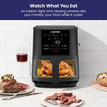 Chefman Digital 5-Quart Air Fryer with Temperature Probe