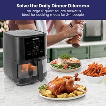 Chefman Digital 5-Quart Air Fryer with Temperature Probe