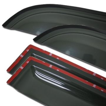 TuningPros WD-761 Tinted Smoke Out-Channel Window Visor Deflector Rain Guard 4-pc Set