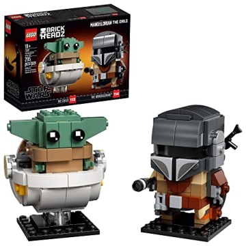 LEGO BrickHeadz Star Wars The Mandalorian & The Child 75317 Building Set - Collectible Toy for Teens...