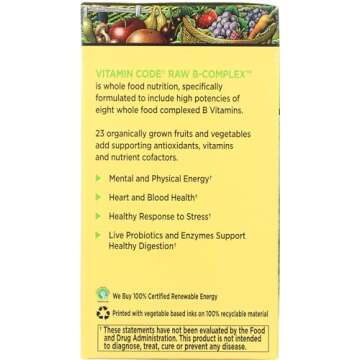 Garden of Life Raw B Complex - Vegan Energy Support Capsules