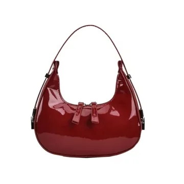 Women's Crescent Shoulder Bags Retro Y2k 90s Hobo Handbags,PU Leather Handle Underarm Clutch Purses,...