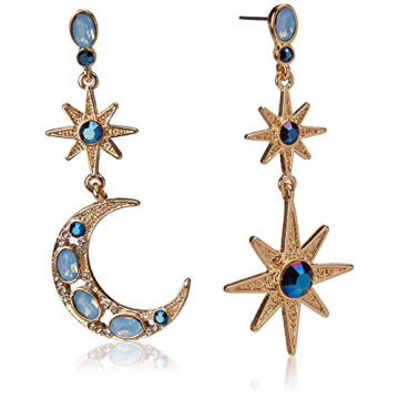 Betsey Johnson Celestial Moon & Star Drop Earrings - Dazzling Jewelry for All Occasions