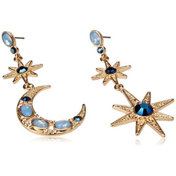 Celestial Moon & Star Drop Earrings by Betsey Johnson