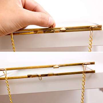 JUSTDOLIFE Vintage Hanging Photo Frame for Artwork Display