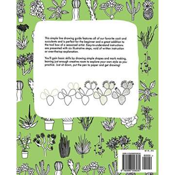 Botanical Line Drawing: Cactus & Succulent Edition: 200 Step-by-Step Illustrations
