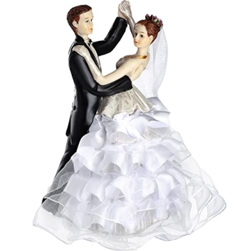 Sotiff Wedding Cake Toppers Dancing Bride and Groom Figurines