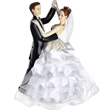 Sotiff Wedding Cake Toppers Dancing Bride and Groom Figurines