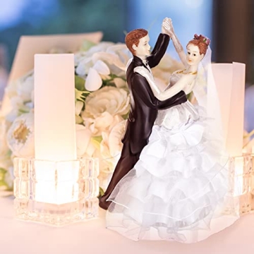 Dancing Bride and Groom Cake Topper for Weddings