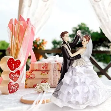 Dancing Bride and Groom Cake Topper for Weddings