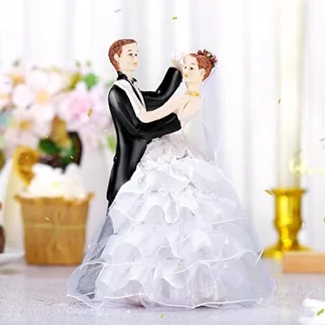 Dancing Bride and Groom Cake Topper for Weddings