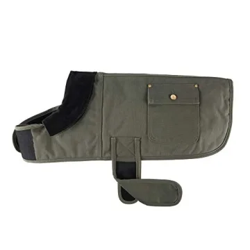 Insulated Dog Chore Coat - Army Green/Brass, Small