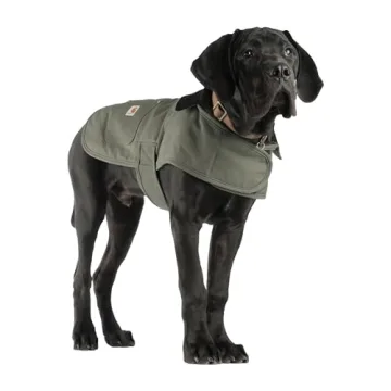 Insulated Dog Chore Coat - Army Green/Brass, Small