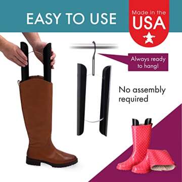 Boot Shaper Inserts for Organized and Lasting Footwear