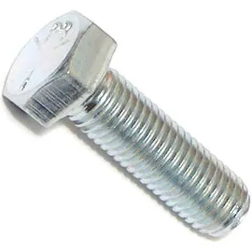 Durable Hard-to-Find Fastener Grade 5 Hex Cap Screws - 12 Pack, Zinc Finish