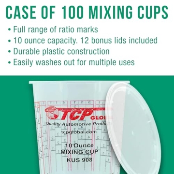 Custom Shop Brand Premium Paint Mixing Cups - 100 Pack