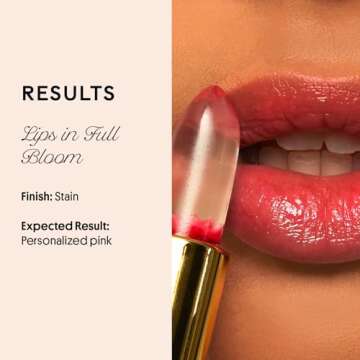 Winky Lux Flower Balm, pH Lip Balm, Color Changing Lipstick and Tinted Lip Balm Stain, Vegan & Cruelty Free Lip Balm, Hydrate & Plump, Sheer Pink Lipstick, Pink Flower