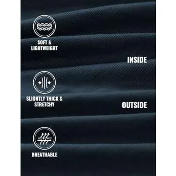 CRZ YOGA Mens Crewneck Sweatshirts French Terry Athletic Workout Sweat Shirts Casual Pullover Tops with Zipper Pocket True Navy X-Large