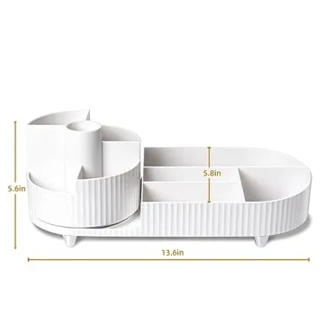 Large Capacity Rotating Makeup Organizer for Easy Access