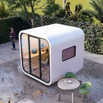 Mobile Soundproof Office Pod with Desk
