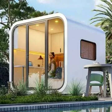 Mobile Soundproof Office Pod with Desk