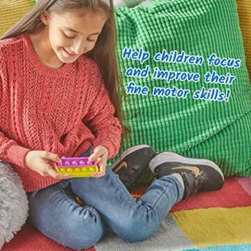 hand2mind Ten Frame Sensory Bubble Poppers, Pop Fidget Toys for Kids, Math Manipulatives Kindergarten, Counting Toys, Fine Motor Toys, Fidgets for Classroom, Calm Down Corner Supplies (Set of 6)