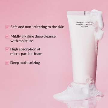 Whamisa Organic Foam Cleansing Cream for Gentle Cleanse